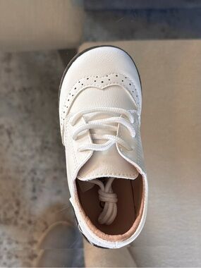 White Kids Lace-Up Casual Shoe